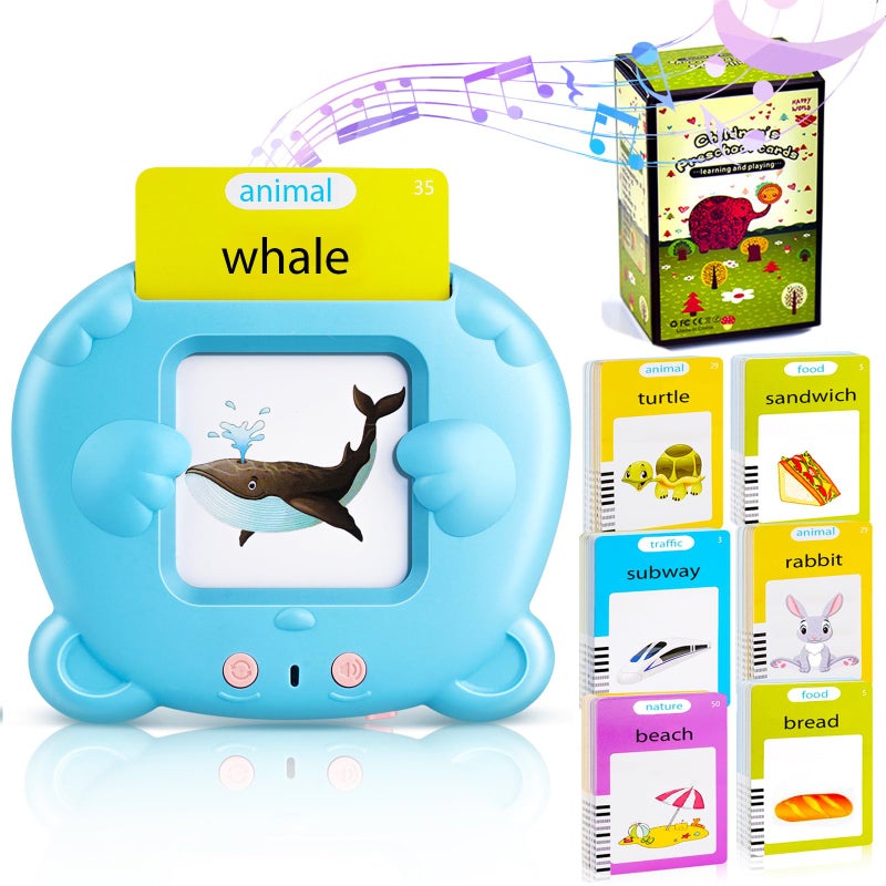 AHJ Talking Flash Cards for Toddler Learning Montessori Toys with 224 Sight Words Pocket Speech for Toddlers Therapy Toys Childrens Sensory Preschool Learning Educational Birthday - Image 3