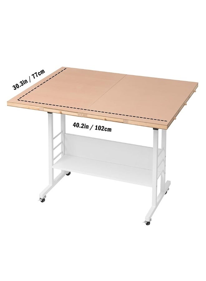 Tektalk 2000 Piece Foldable Puzzle Board with Height Adjustment, Jigsaw Puzzle Table with 2 Felt Cover & 8 Sorting Trays/Drawers, Puzzle Easel with Legs, Enclosed with 4 Roller Wheels - Image 1