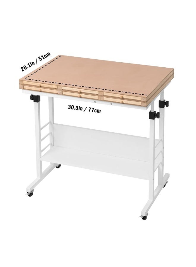 Tektalk 2000 Piece Foldable Puzzle Board with Height Adjustment, Jigsaw Puzzle Table with 2 Felt Cover & 8 Sorting Trays/Drawers, Puzzle Easel with Legs, Enclosed with 4 Roller Wheels - Image 4