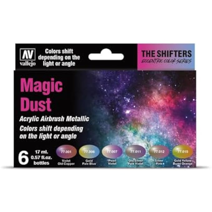 Vallejo AV ECCENTRIC COLORS - THE SHIFTERS - MAGIC DUST (6), 17 ML (PACK OF 6) - Image 1