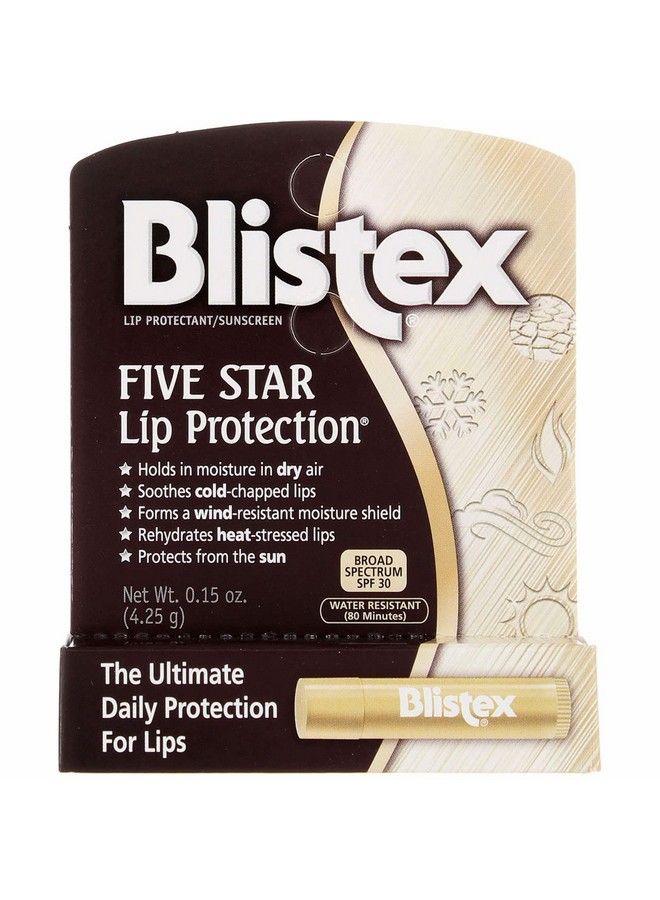 Blistex Five Star Lip Protection Lip Protectant/Sunscreen SPF 30 Pack of 6 - Image 1