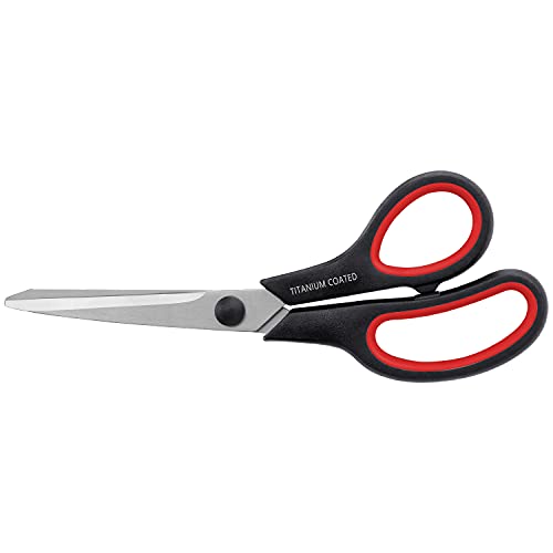 Hutou Scissors 8" Multipurpose Right/Left Handed Titanium Coated Sturdy Sharp Scissors for Office Home School Students - Image 1