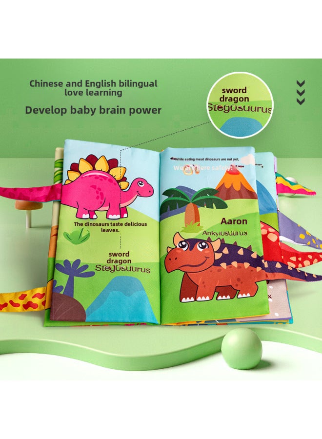 Cloth Book Infants 0-3 Years Old Tear Tear Book Tail Cloth Book Baby Enlightenment Hand Tear Book Early Education Toy Cloth Book-Specifications:Vegetable Square Cloth Book (4 Pages, 8 Sides, With Sound Paper Without Bb Device)  - Image 4