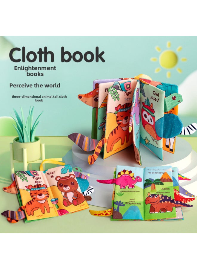 Cloth Book Infants 0-3 Years Old Tear Tear Book Tail Cloth Book Baby Enlightenment Hand Tear Book Early Education Toy Cloth Book-Specifications:Vegetable Square Cloth Book (4 Pages, 8 Sides, With Sound Paper Without Bb Device)  - Image 2