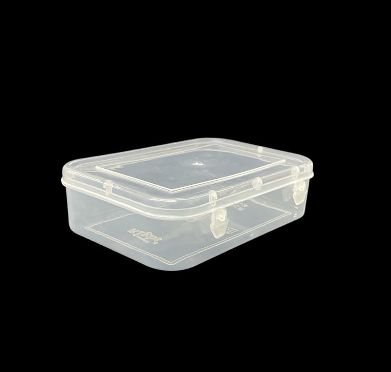 URBAA Small Storage Boxes container with Lock Lid Jewellery Case OrganiserPUREPACK3312 200ml Clear 13 x 9 x 4 Cm Set of 12 Rectangular - Image 3