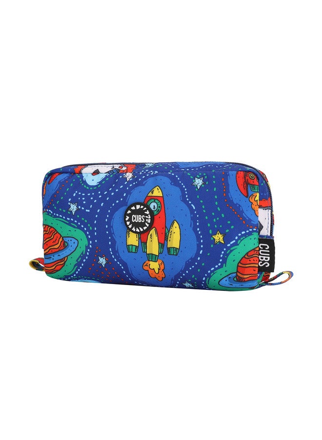 CUBS Rocket Print Waterproof Pencil Case Pouch With Zip Closure - Image 2