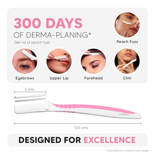 LetsShave Evior Face & Eyebrow Razor For Women - Pack of 6 + Free Transparent Shave Gel 15ml | Skin-Safe Hair Removal Razors | For Eyebrows, Upper Lip, Forehead, Peach Fuzz | 300 Days of Dermaplaning - Image 5