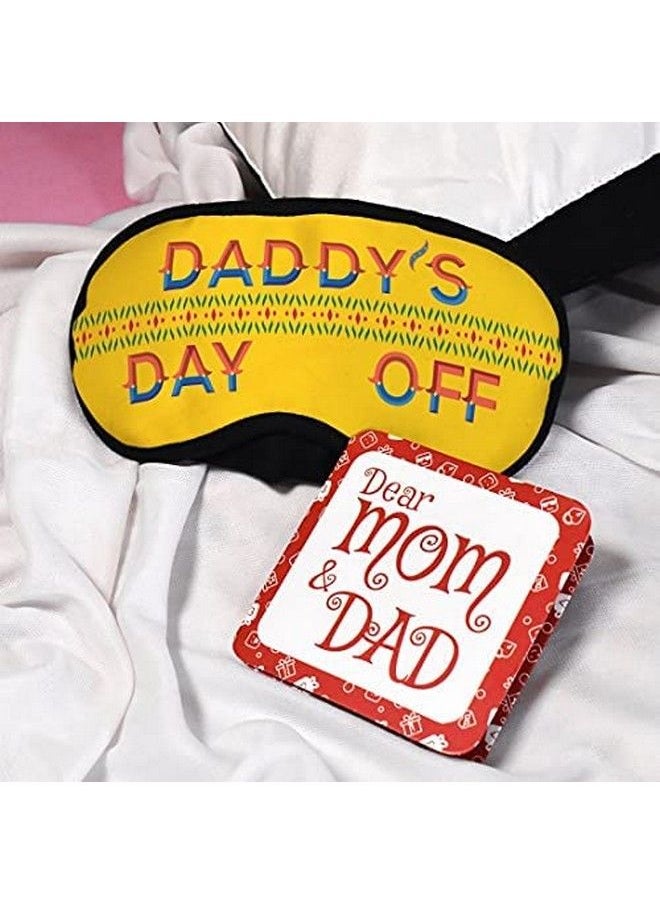 Indigifts Dads Day Off Quote Truck Art Border Sleep Eye Mask For Sleeping Cover For Father (Yellow; 7.8X3.3 Inch)  - Image 3