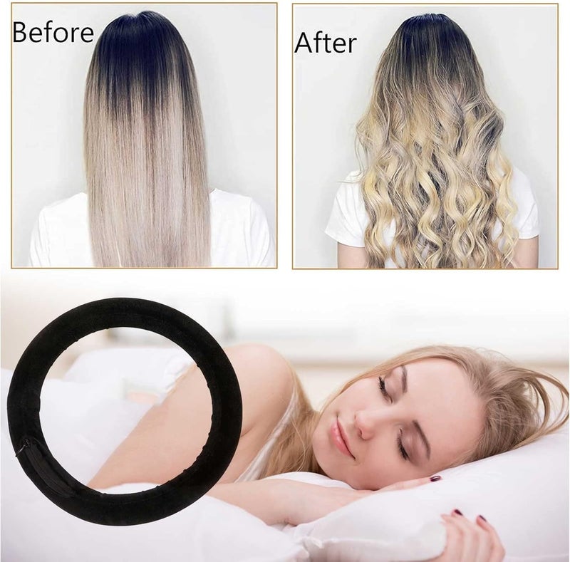 klarako Hair Rollers for Circular Hair Curlers Heatless Curls Large Big No Heat Hair Roller You Can Sleep in Soft Foam Curling Rods Hair Rollers Overnight for Women Hair Curl Iron Kit (C, One Size) - Image 5
