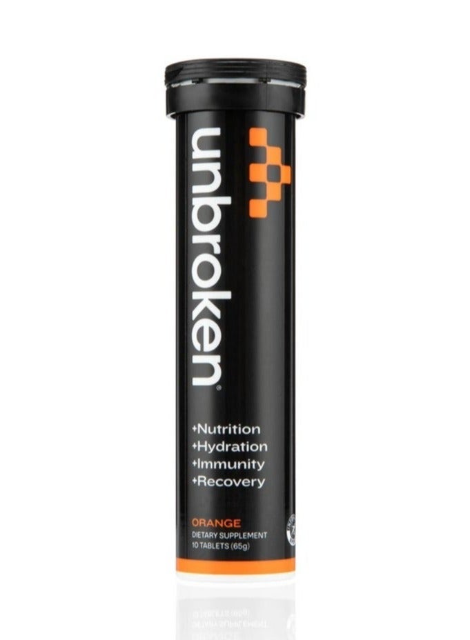 Unbroken® Real Time Recovery Effervescent Amino Acid Tablets, Orange, 10 Servings - Image 1