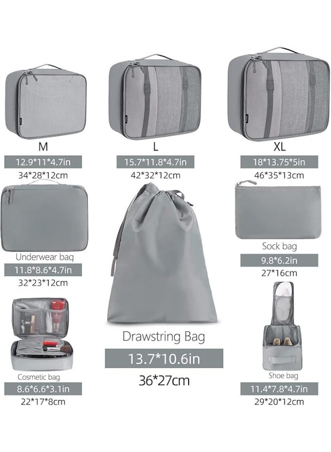 Soofam Packing Cubes, Luggage Packing, Travel Accessory Organizers, 8 Pack - Image 2