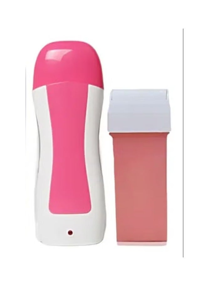 ORiTi 2-In-1 Professional Roller Depilatory Wax Set Pink/White - Image 1