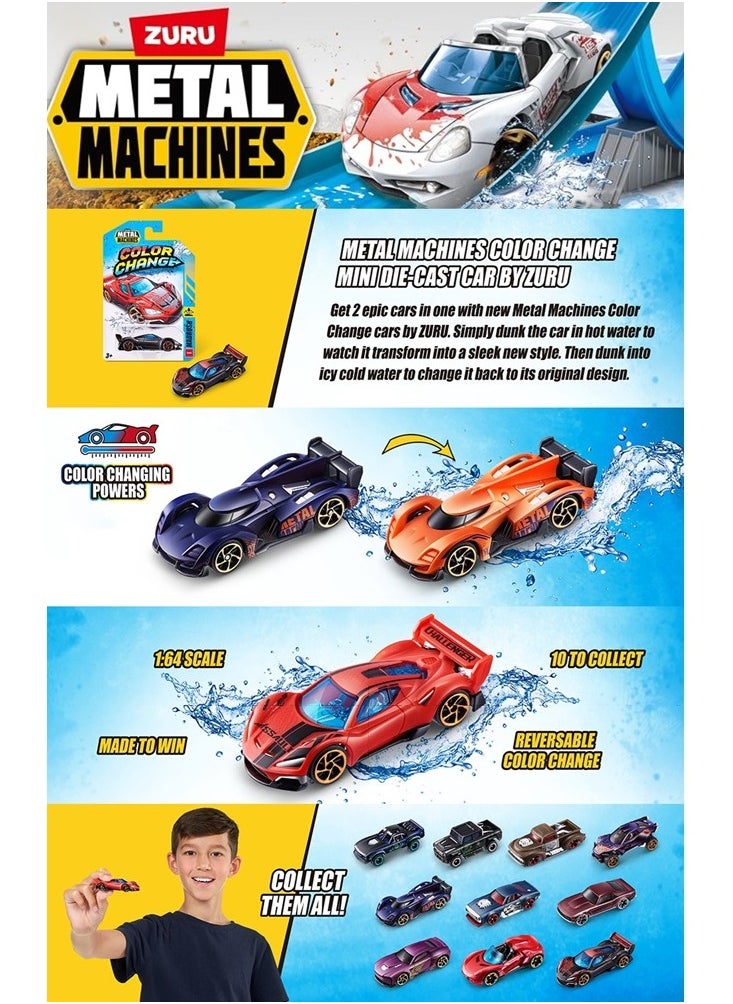 METAL MACHINES COLOR CHANGE Mini Racing Car Toy 1/64 - Pack of 3 - S4(Color/Style May Vary)