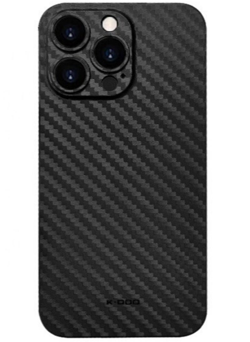 Raxoom Personality Handsome Light Thin Carbon Fiber Pattern PC Phone case Compatible with iPhone 15 Pro Unique Comfortable Cool Shockproof Back Cover - Image 4