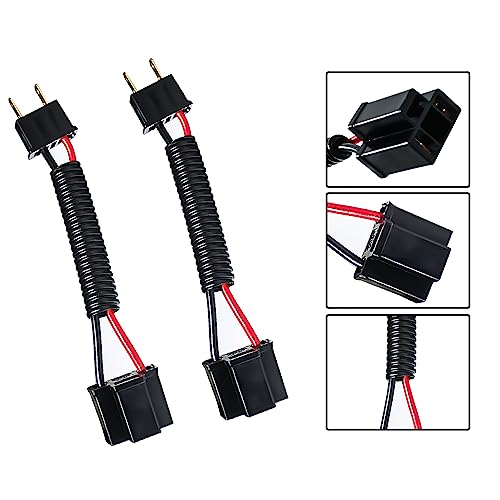 RoadandLord 3 prong to 2 prong Wiring Harness Headlight, 3pin Harness Female to 2PIN male Wire Harness Socket,Headlight Adapter Converter Kit For H4651,H4601 Plug and Play for Chevrolet Chevelle,Impala,El Caminos - Image 5