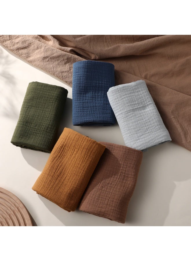 5 Pack Muslin Swaddle Blankets for Baby Girls Boys, Receiving Blanket Large 23.5 x 23.5 inches, Soft Breathable Muslin Baby Blanket for Unisex Newborn - Image 4
