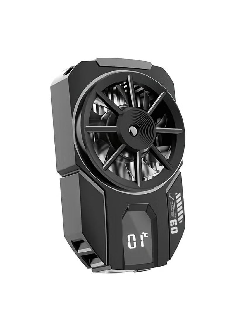 Memo Mobile Cooling Fan LED Screen Temperature DL-A3  - Image 1