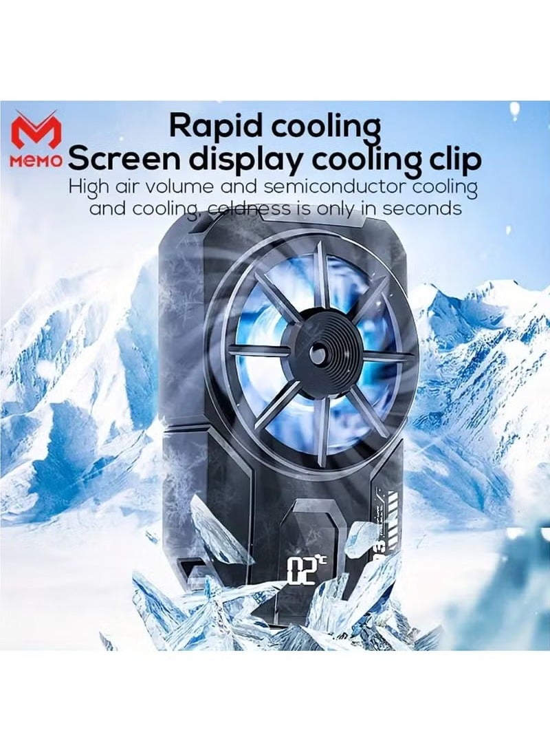Memo Mobile Cooling Fan LED Screen Temperature DL-A3  - Image 2