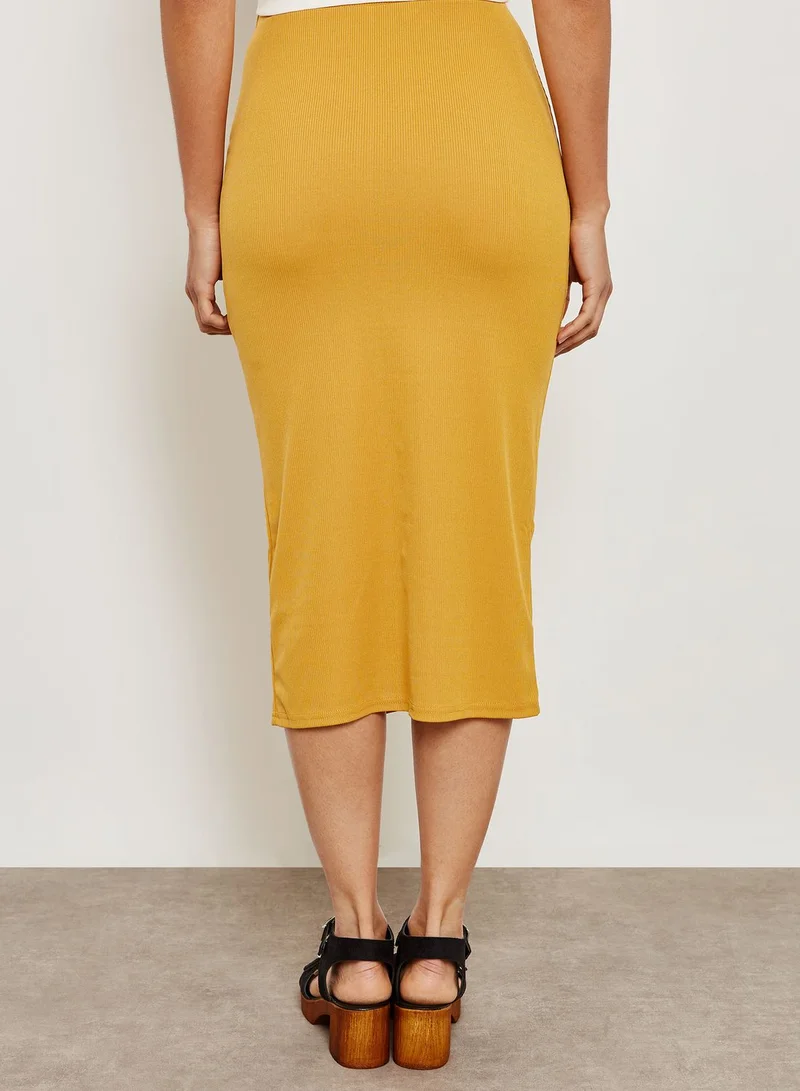Miss Selfridge Button Midi Skirt