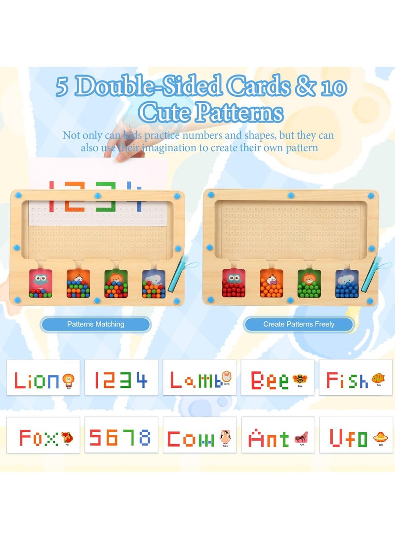 XiuWoo Montessori Toys for 3+ Year Old, Educational Magnetic Alphabet Maze Letter Puzzle, Magnetic Dot Board Toys for Toddlers Kids, Learning Educational Toddler Toys for Kids - Image 2