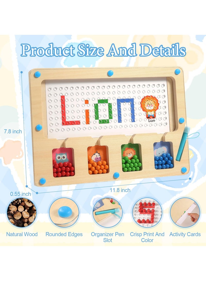 XiuWoo Montessori Toys for 3+ Year Old, Educational Magnetic Alphabet Maze Letter Puzzle, Magnetic Dot Board Toys for Toddlers Kids, Learning Educational Toddler Toys for Kids - Image 5