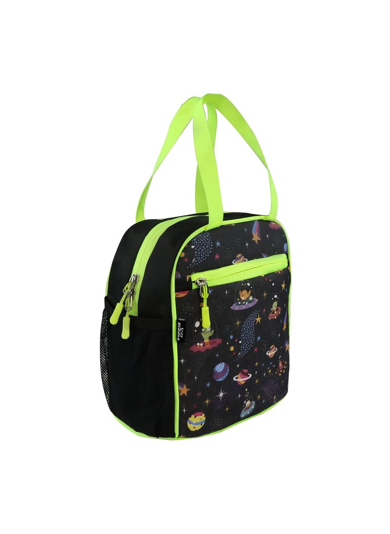 SMILY KIDDOS Smily Kiddos Joy Lunch Bag- Alien Blac Theme - Multicolor| one Main Compartment | Best Birthday Return Gifts for Boys & Girls  - Image 3