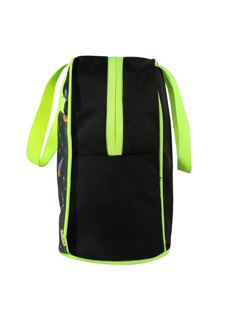 SMILY KIDDOS Smily Kiddos Joy Lunch Bag- Alien Blac Theme - Multicolor| one Main Compartment | Best Birthday Return Gifts for Boys & Girls  - Image 4