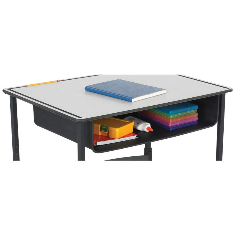 Safco Products 1212BL Book Box for AlphaBetter Desk Black Classroom and Home School Desk Add Storage and Organization to Alphabetter Student Desks