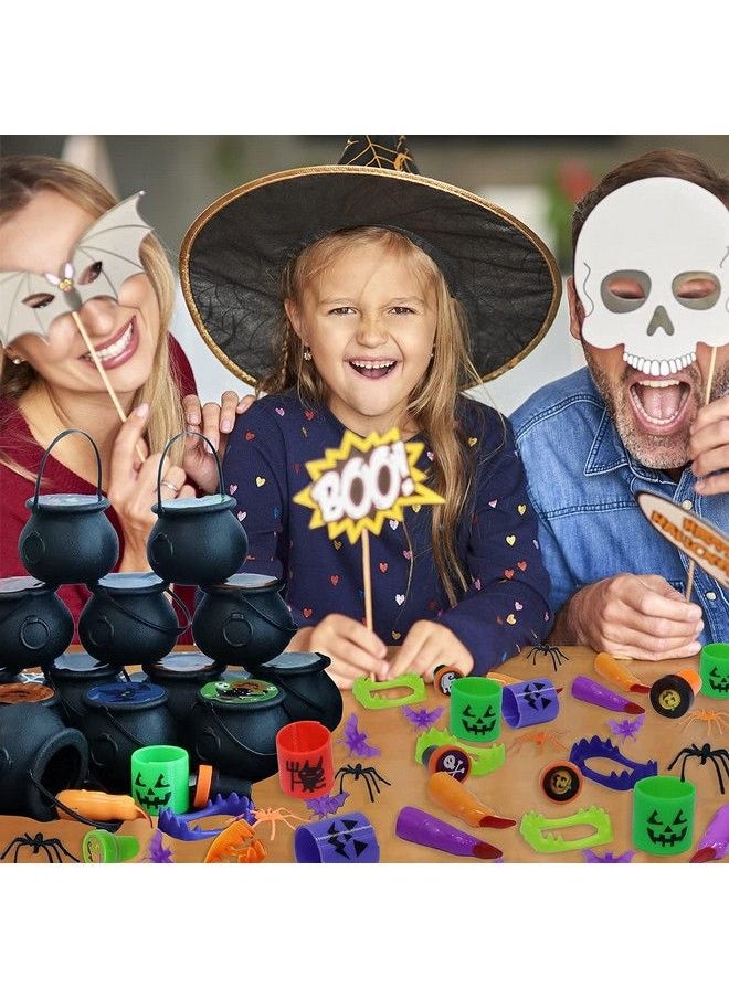 ATFUNSHOP - 240 Pcs Halloween Party Favors 30 Pack Prefilled Small Plastic Witch Cauldron Halloween Toys In Bulk Halloween Prizes Gifts Miniatures For Kids Trick Or Treat - Image 1