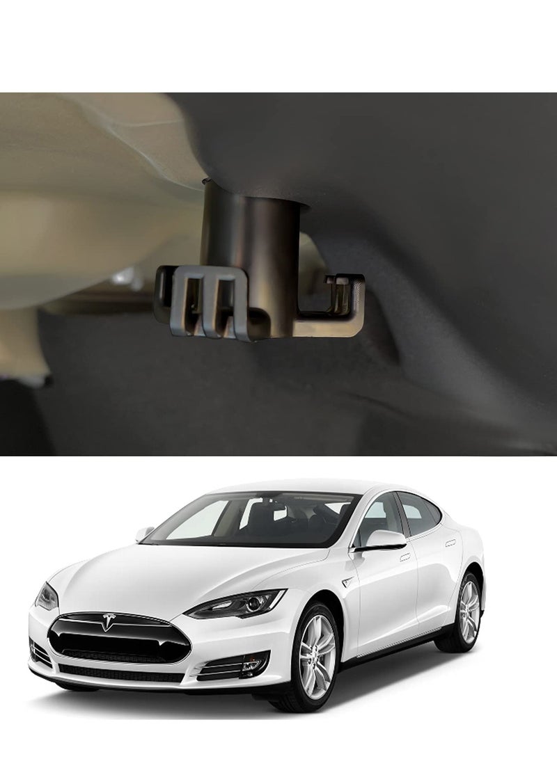 ABS Front Rear Trunk Grocery Bag Hook for Tesla Model 3, Frunk/Trunk Bolt Cover Front Hook Holding Clips, Hooks Clip Bolt Cover, Interior Accessories (Trunk hook, Black) - Image 3