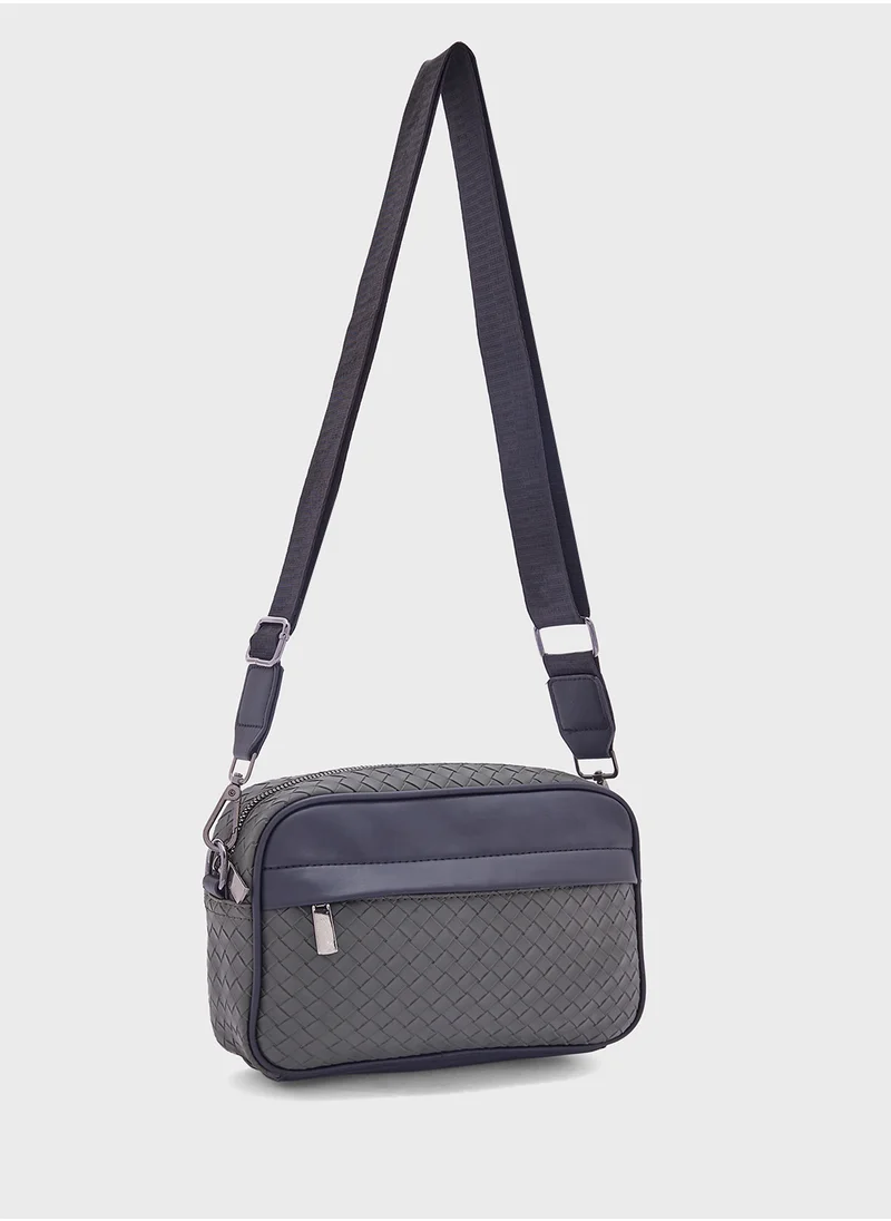 روبرت وود Weave Texture Casual Messenger Bag