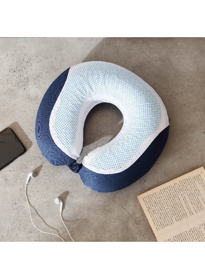 Home Box Lavish Memory Foam Neck Pillow With Cooling Gel - Image 1