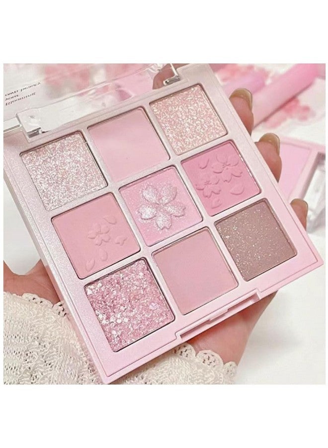 لوحة ظلال العيون 9 ألوان للمكياج، لوحة ظلال العيون الوردي الفاتح والأرجواني غير اللامع اللامع، لوحة ظلال العيون المحايدة عالية الصبغة، لوحة ظلال العيون الطبيعية المقاومة للماء والتي تدوم طويلاً للسفر