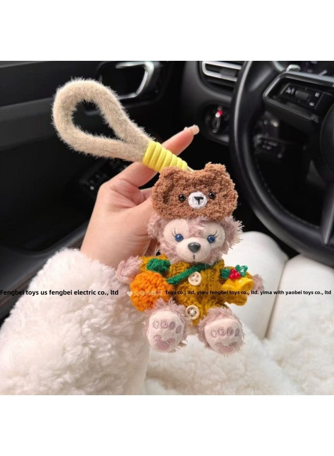 Princess Bee Dress Shirley Mei Duffy Dressing Doll Pendant Cute Plush Cake Decoration Couple Doll-Color:Meow Pullover Candied Haws Style (female Bear)-Height:Hand Knitted Rope (pictured)  - Image 5