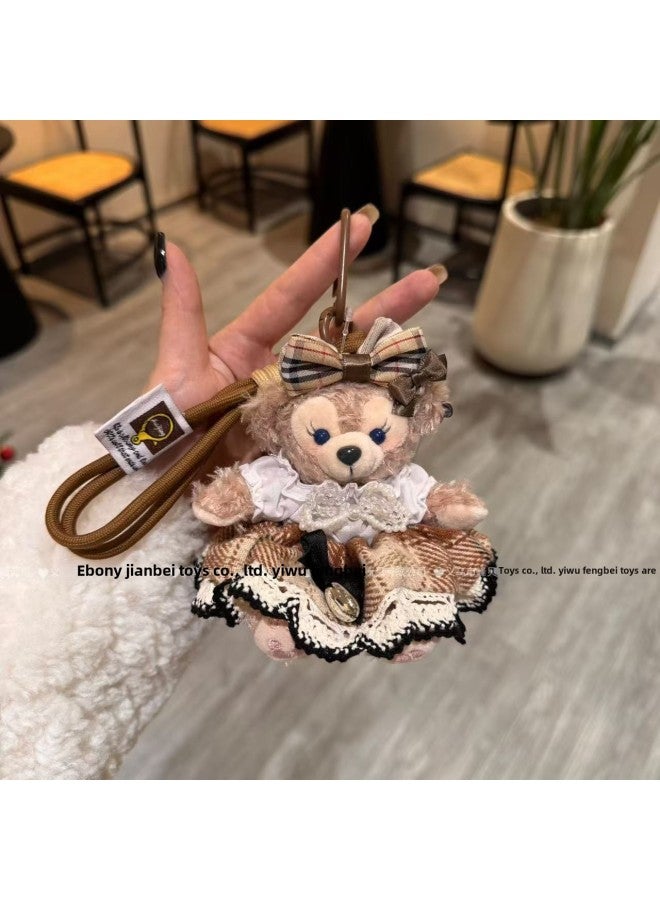 Princess Bee Dress Shirley Mei Duffy Dressing Doll Pendant Cute Plush Cake Decoration Couple Doll-Color:Meow Pullover Candied Haws Style (female Bear)-Height:Hand Knitted Rope (pictured)  - Image 3