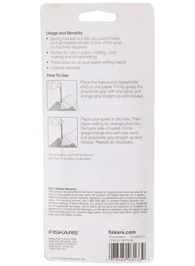 Fiskars Eyelet Setters, 3 Piece Set (12-31337097) - Image 2