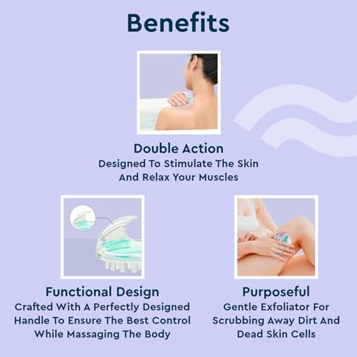 GUBB Manual Clean Care Silicone Head Body Scalp Massage Brush, Hair Washing Comb Shower Brush, Bath Washing Silicone Shampoo Spa Care Tool, for Body Washing Hair Massager Brush - Pink - Image 4