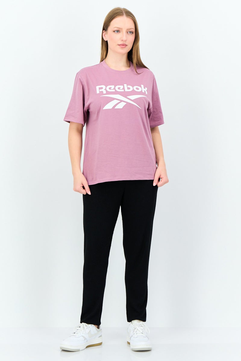 Reebok Women Sportswear Fit Short Sleeve Outdoor T-Shirt, Mauve - Image 4