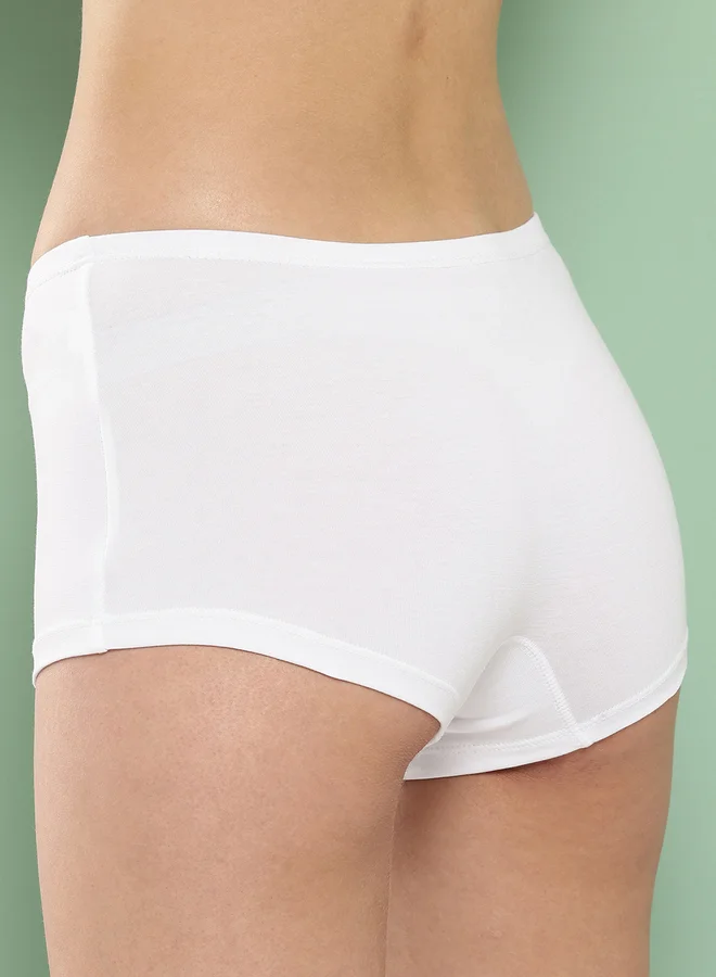 Leading Lady Leading Lady Pack of 2  - Solid Cotton Boyshorts