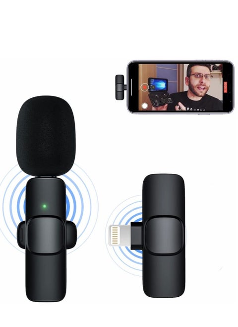 Microphone for Iphone Ipad Plug & Play recording Mic for YouTube Facebook Live Stream Vlog Wireless Mic for Interview Tablet Computer(No Need App/Bluetooth)