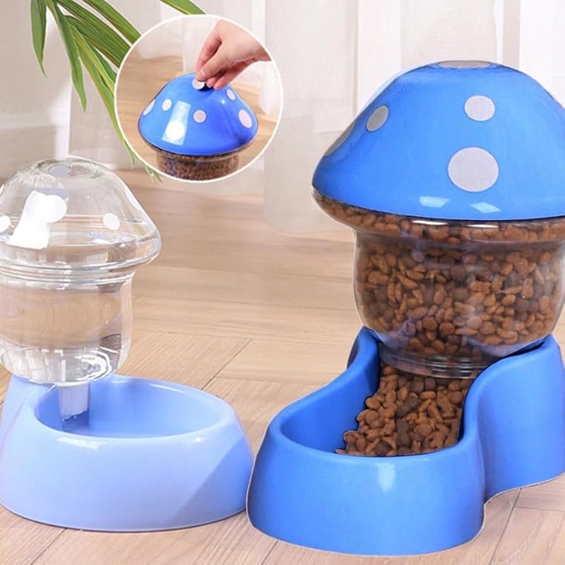 Automatic Pet Water Dispenser and Food Bowl Blue Storage Container for Cats - Image 5