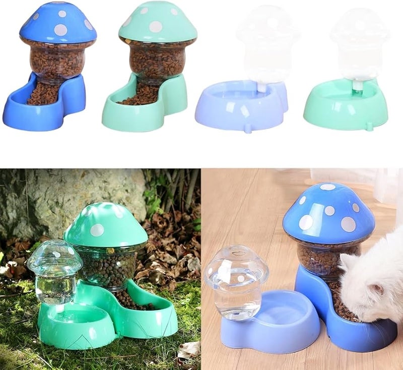Automatic Pet Water Dispenser and Food Bowl Blue Storage Container for Cats - Image 3