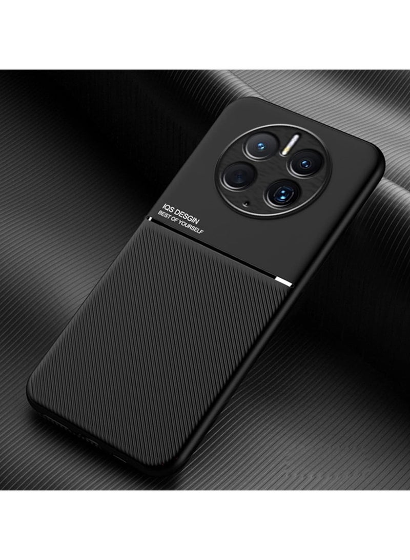 عام غلاف هاتف متوافق مع هاتف Huawei Mate 50 Pro. له نسيج بشري ممنع من الانزلاق ومقاوم للصدمات. مصنوع من جلد PU صديق للبشرة وغطاء TPU فائق الرقة. - Image 1