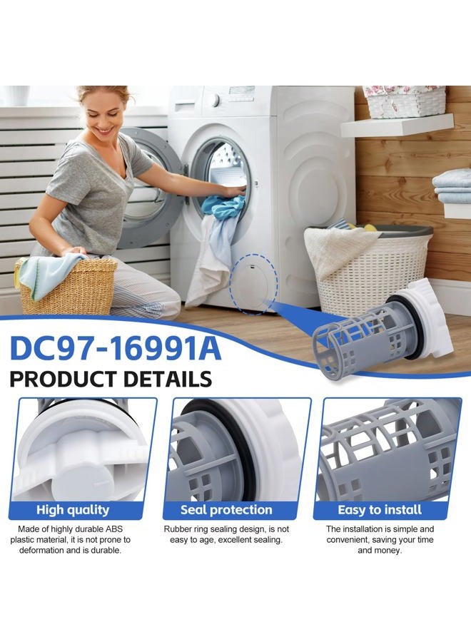 CCTP DC97-16991A Washing Machine Drain Pump Filter- Washer Drain Pump Filter for Samsung WF42H5000AW, WF42H5600AP, WF42H5600AP/A2 - Image 4
