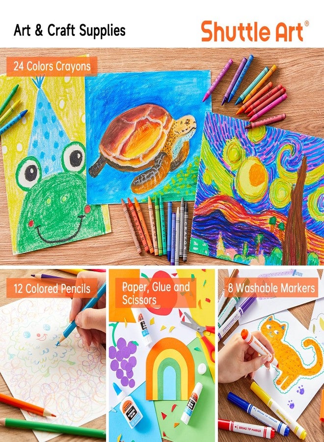 Shuttle Art 102 PCS Back to School Supplies Kit, School Supply Box for Grades K-5, School Supplies for Kids and Students, Including Pencils, Pens, Markers, Erasers, Notebooks, Folders and More - Image 4