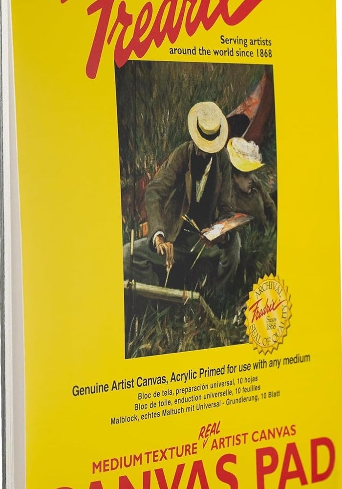 Fredrix 3500 Medium Texture Canvas Pad - 10 Sheets, 9" x 12" - Archival Quality for Artists - Image 2