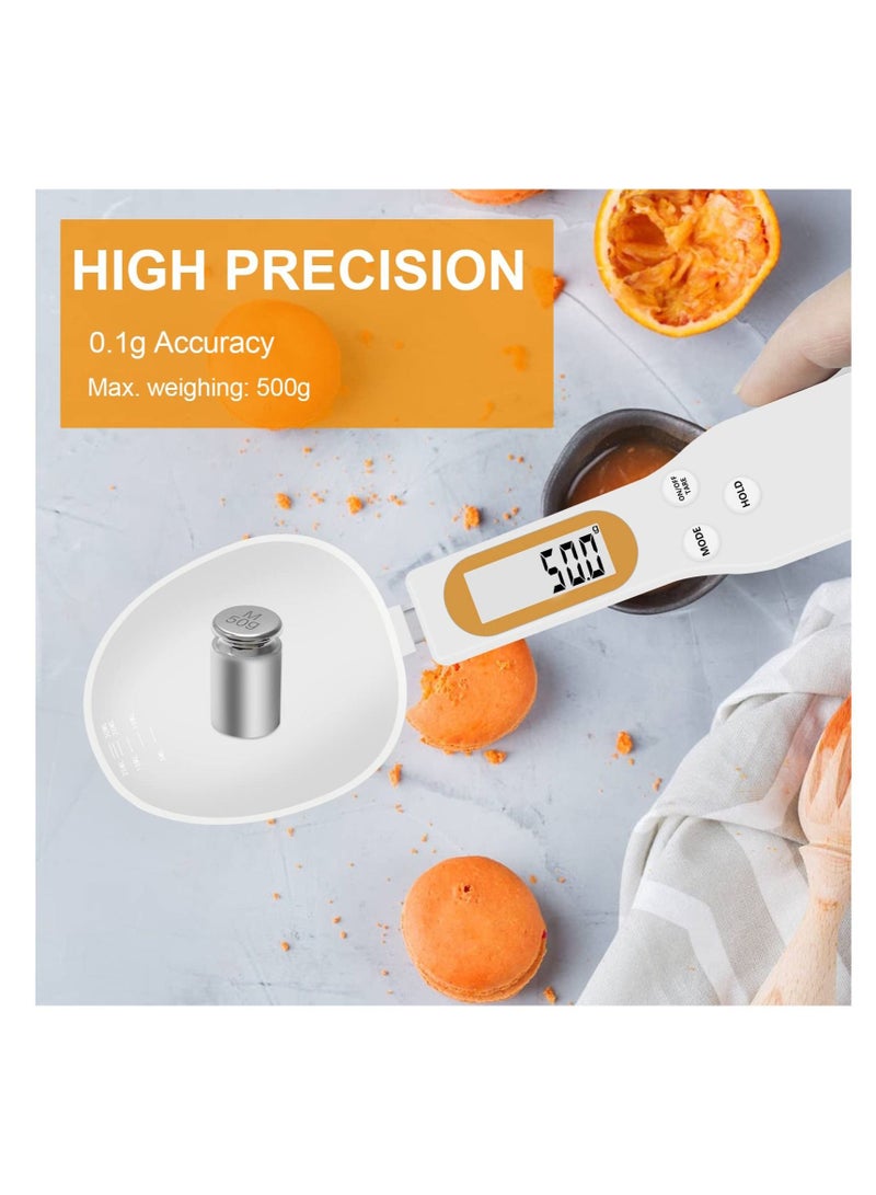 Excefore Spoon Scale, Electronic Food Scale 500g/0.1g Weighing for Grams and OZ, Digital Kitchen Scale with Handle Grip and Spout, Suitable for Coffee Power,Pills,Tea,Flour,Oil,Baking - Image 3