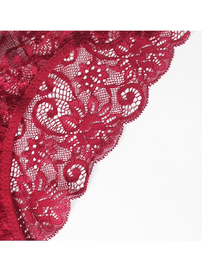 Zeemey Zeemey 5 Pack Womens Underwear Lace Sort Bikini Breathable Panties Low Rise Hipster Ladies Charming Cheeky Lingerie  - Image 4