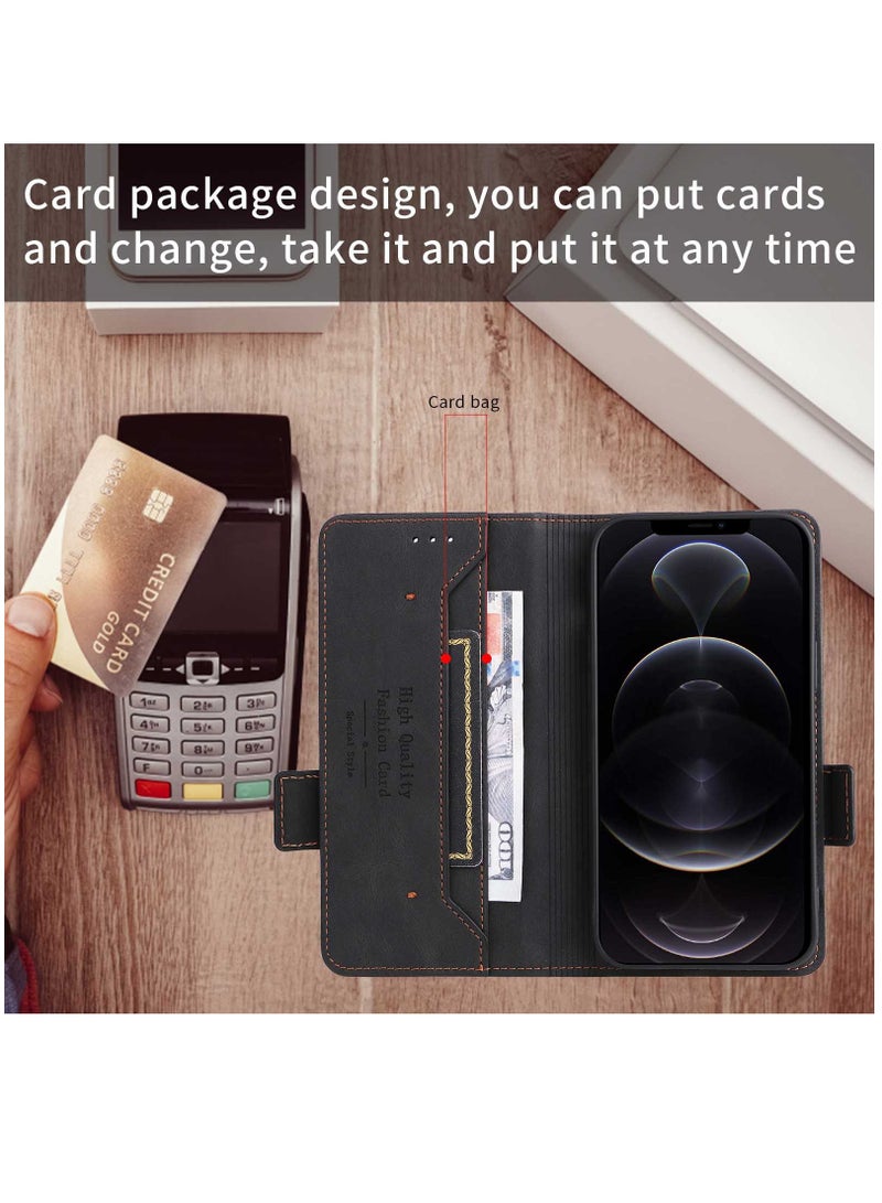 Gerenic Phone Filp Case, Compatible with  iPhone 15/15Plus/15Pro/15Pro Max Case, PU Leather Flip Folio Case with Card Holders, Shockproof TPU Inner Shell Phone Cover, Magnetic Closure Protection Case Nonmetal  - Image 4