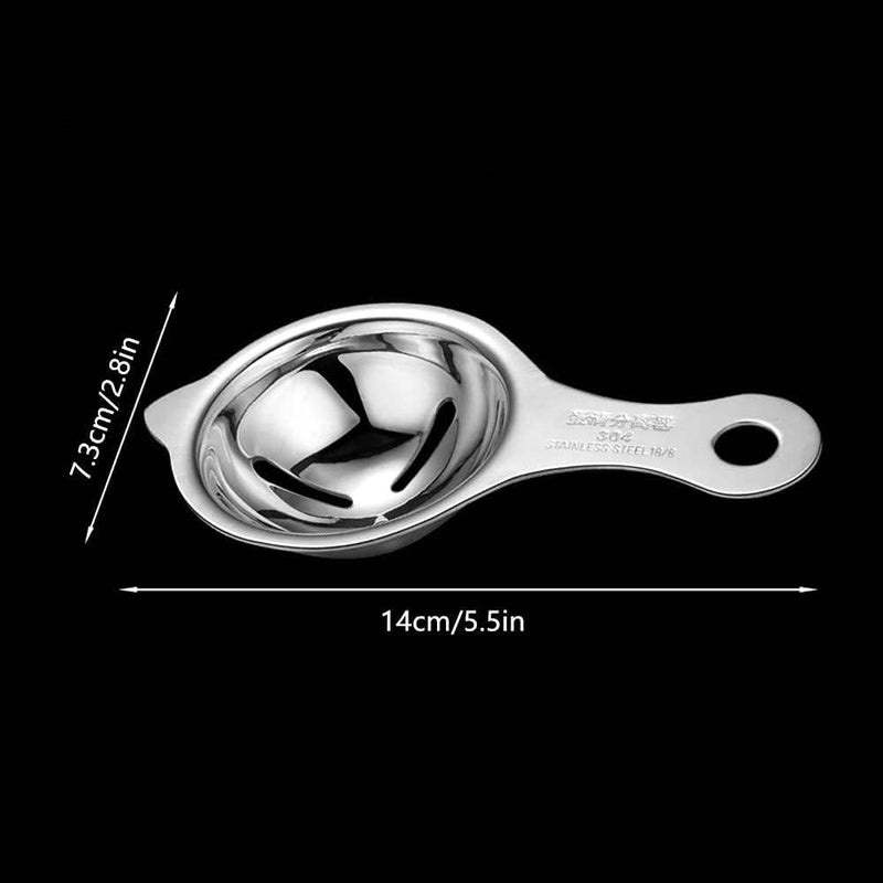 SIYANSHU Egg SeparatorStainless Steel Egg Yolk White Separator Divider Egg Strainer Egg Sieve Egg Fliter Extractor Cooking Baking Tools Dishwasher Safe Chef Kitchen Gadgets Pack of2 - Image 2